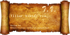 Tiller Viktória névjegykártya